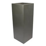 Root and Stock Belvedere Tall Square Cube Planter Box Grey Angle