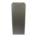 Root and Stock Belvedere Tall Square Cube Planter Box Grey Front